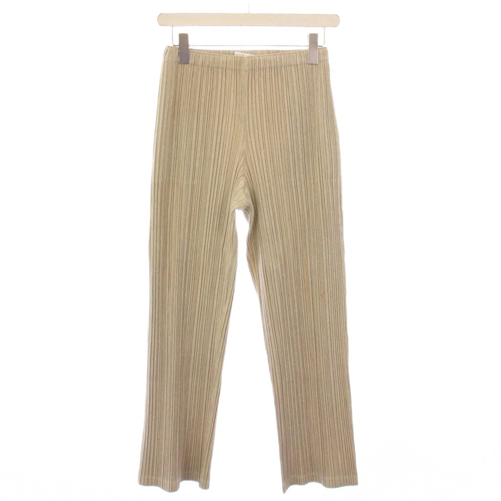 18　プリーツプリーズ　ベージュパンツ　サイズ1 イッセイミヤケ⭐︎プリーツプリーズ/ベージュパンツ プリーツ