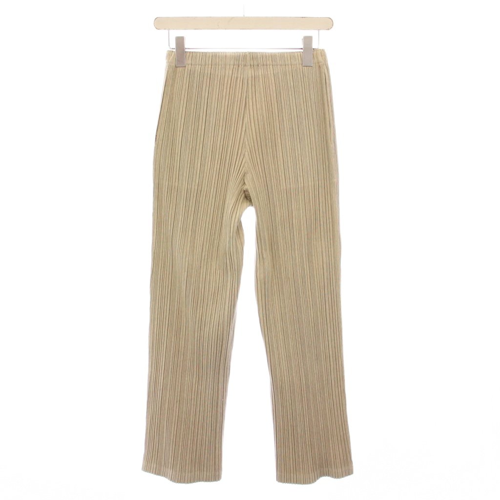プリーツプリーズ イッセイミヤケ パンツ ベージュ 1S相当 ファッション イッセイミヤケ⭐︎プリーツプリーズ