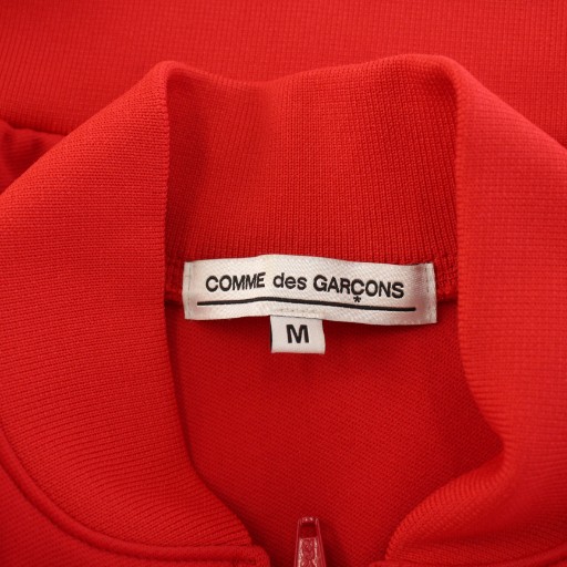 【中古】コムデギャルソン トラックジャケット ブルゾン アウター ジップアップ ショート丈 ストレッチ 無地 M 赤 コムデギャルソン COMME des GARCONS トラックジャケット ブルゾン