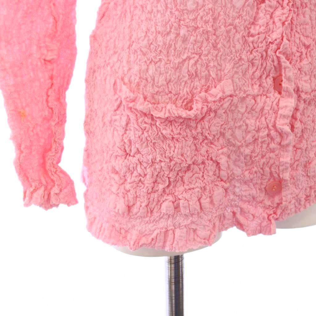 ミーイッセイミヤケ me ISSEY MIYAKE カーディガン 長袖 シワ加工  