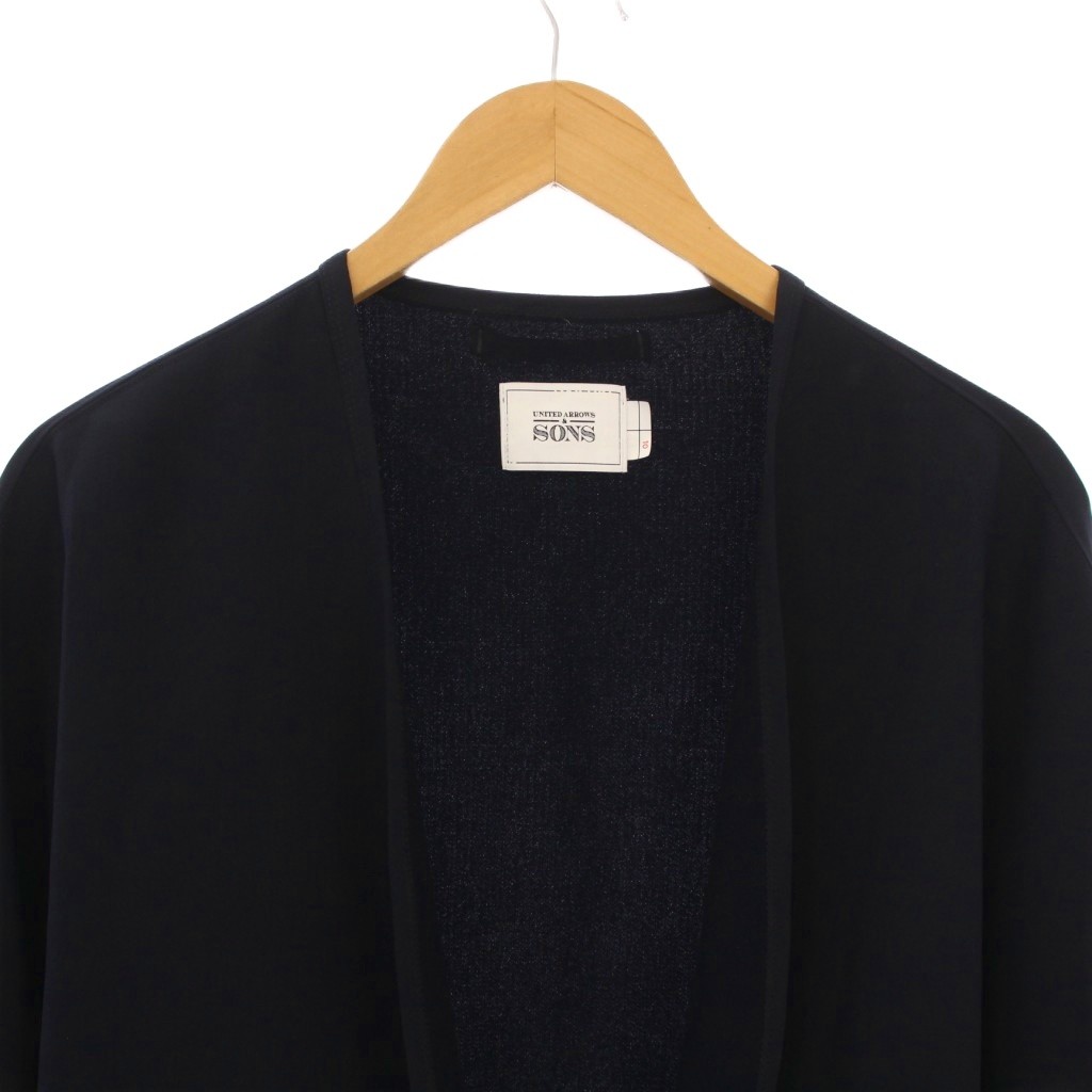 UNITED ARROWS & SONS 無地ブラック カーディガン UNITED ARROWS & SONS（ユナイテッドアローズアンドサンズ）の「UNITED