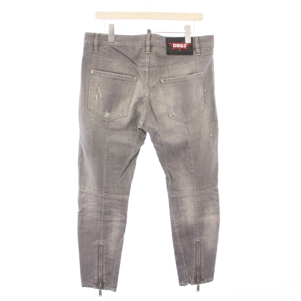 ディースクエアード DSQUARED2 LEATHER BIKER JEAN ライダーバイカー 