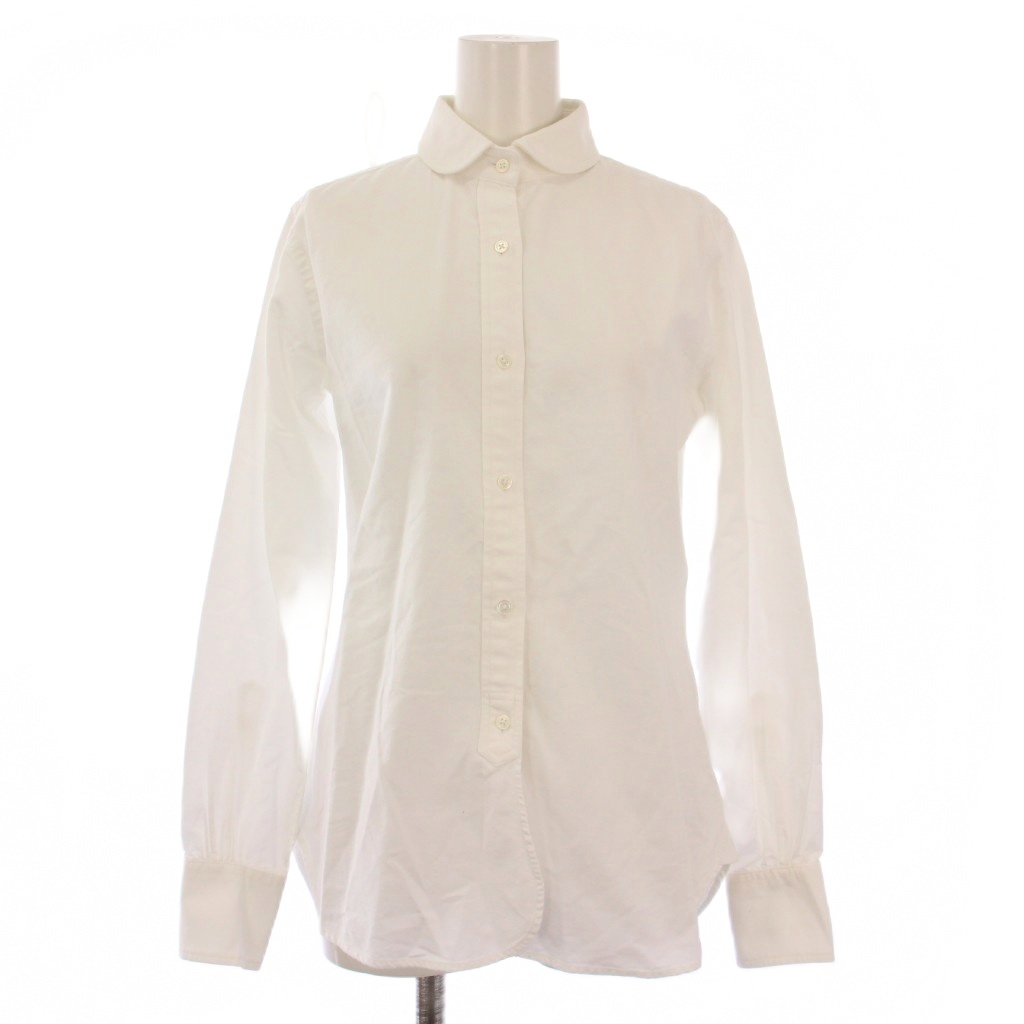 マディソンブルーシャツブルー丸襟