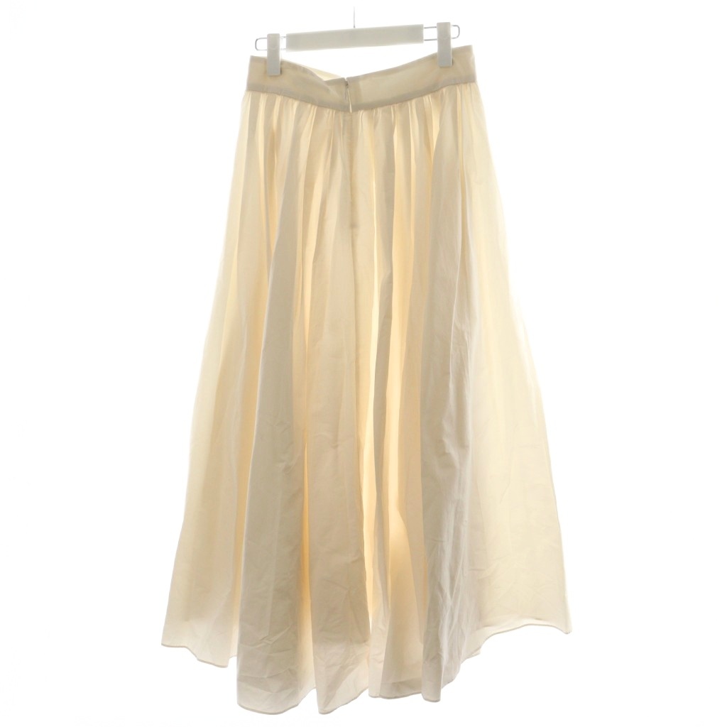 エブール ebure フレアスカート ロング丈 ペチコート付き 38 白