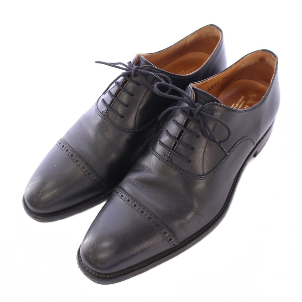 美品】27cm SCOTCH GRAIN ストレートチップ T0326 黒 ストレートチップ