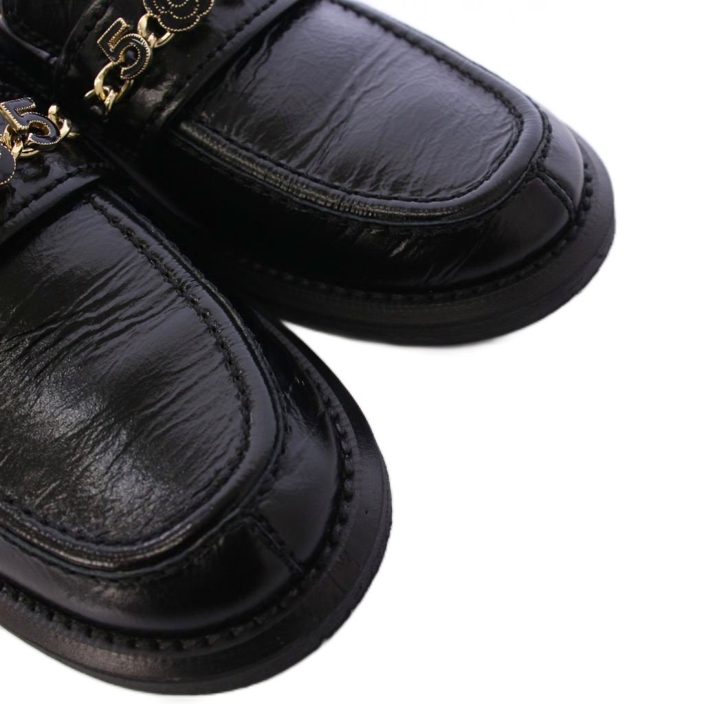 シャネル CHANEL ローファー モカシン ココマーク チャーム レザー 36C