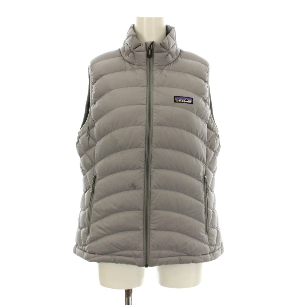 パタゴニア Patagonia ダウンベスト スタンドカラー ジップアップ ロゴ 