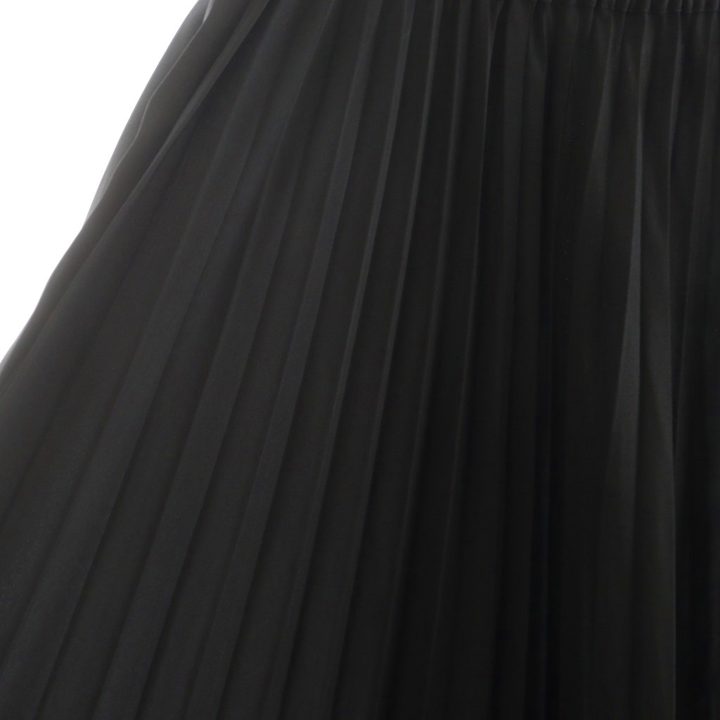 リミフゥ LIMI feu 変型プリーツスカート ロング丈 S 黒 ブラック LH  