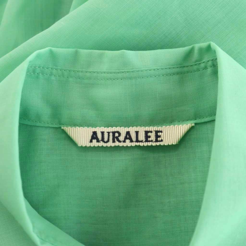 未使用品 オーラリー AURALEE WOOL POLYESTER SHEER CLOTH SHIRTS  
