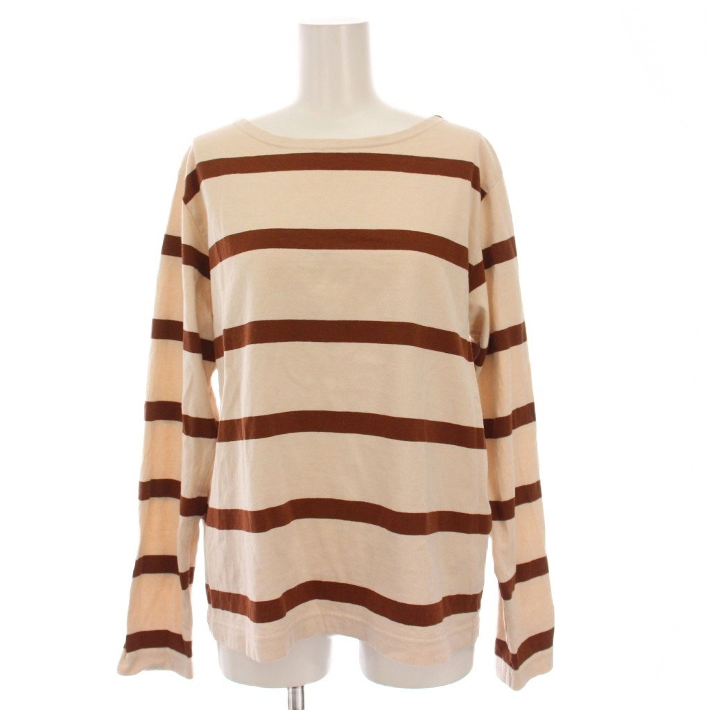 マーガレットハウエル MHL. 22年製 WIDE STRIPE DRY JERSEY Tシャツ 