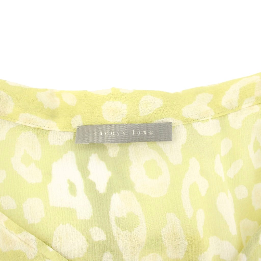 【中古】セオリーリュクス 23SS LEOPARD PUNCH PRINT ANGIE ボウタイブラウス ノースリーブ レオパード柄 ヒョウ柄 セオリーリュクス theory luxe 23SS LEOPARD PUNCH PRINT ANGIE