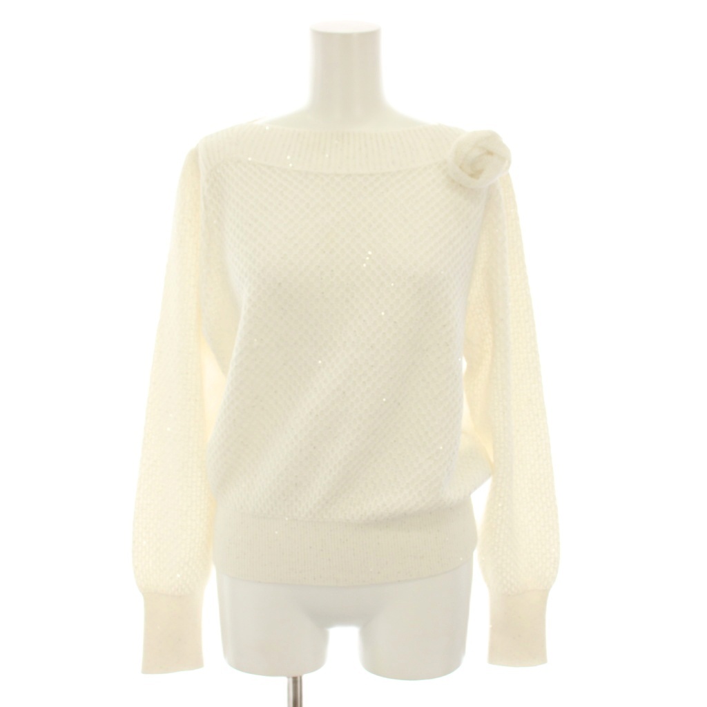 ANAYI」 長袖ニット 38 ホワイト レディース アナイ ANAYI 24SS  