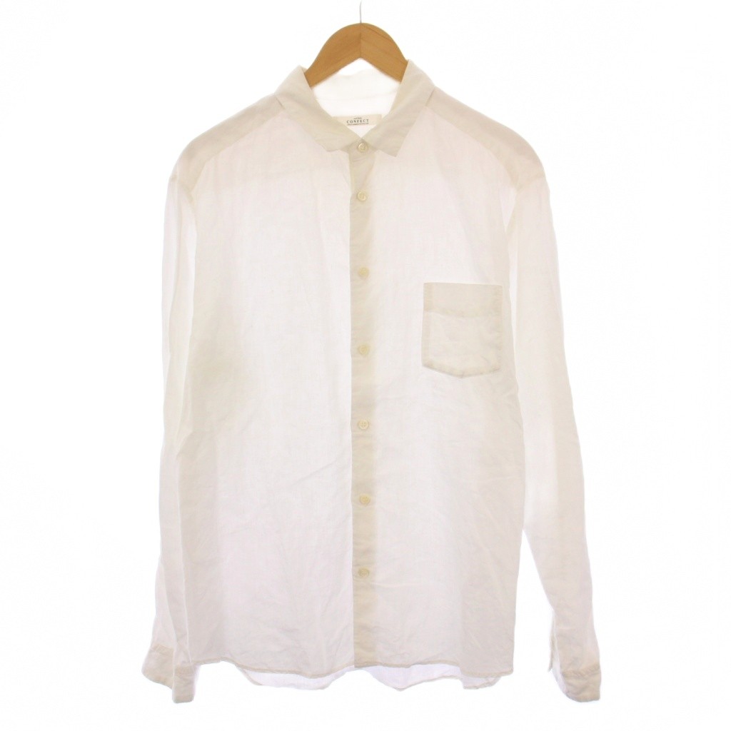 ネストローブ nest Robe CONFECT ハイカウントリネンレギュラーカラー 