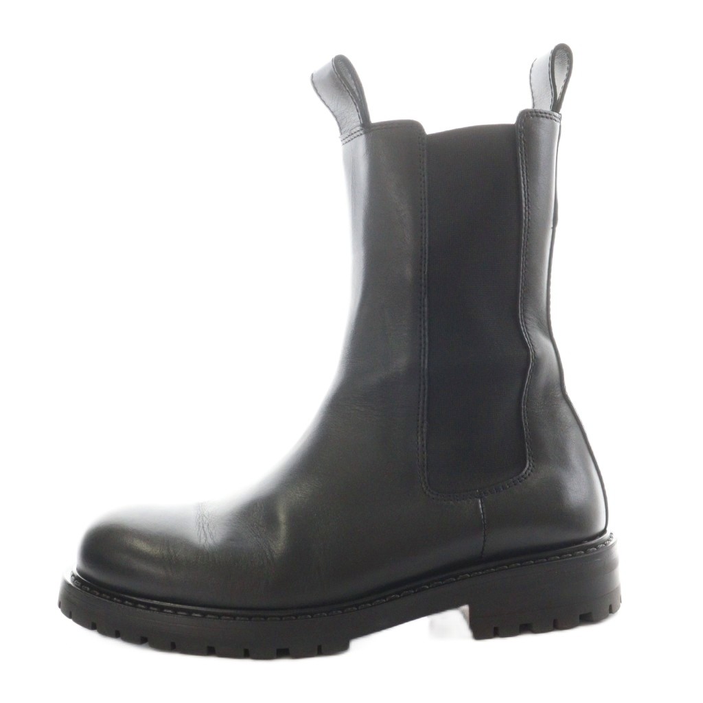 【中古】ヒューゴボス HUGO BOSS NEWRON BOOT IT サイドゴアブーツ ショートブーツ レザー 42 黒 ブラック 50459792 ヒューゴボス HUGO BOSS NEWRON BOOT IT サイドゴアブーツ ショート