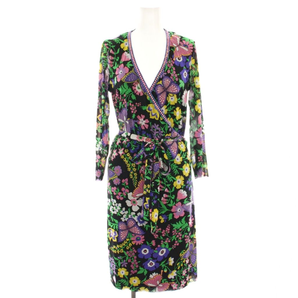 ヴィヴィアンタム VIVIENNE TAM 巻きワンピース カシュクール ひざ丈