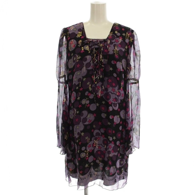 アナスイ ANNA SUI シルクチュニック 54-01-5513 シアー アナスイ ANNA SUI シルクチュニック 54-01-5513 シアー