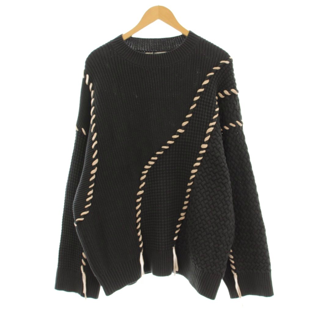 未使用品 ザラ ZARA MAISON SPECIAL コントラストステッチセーター 