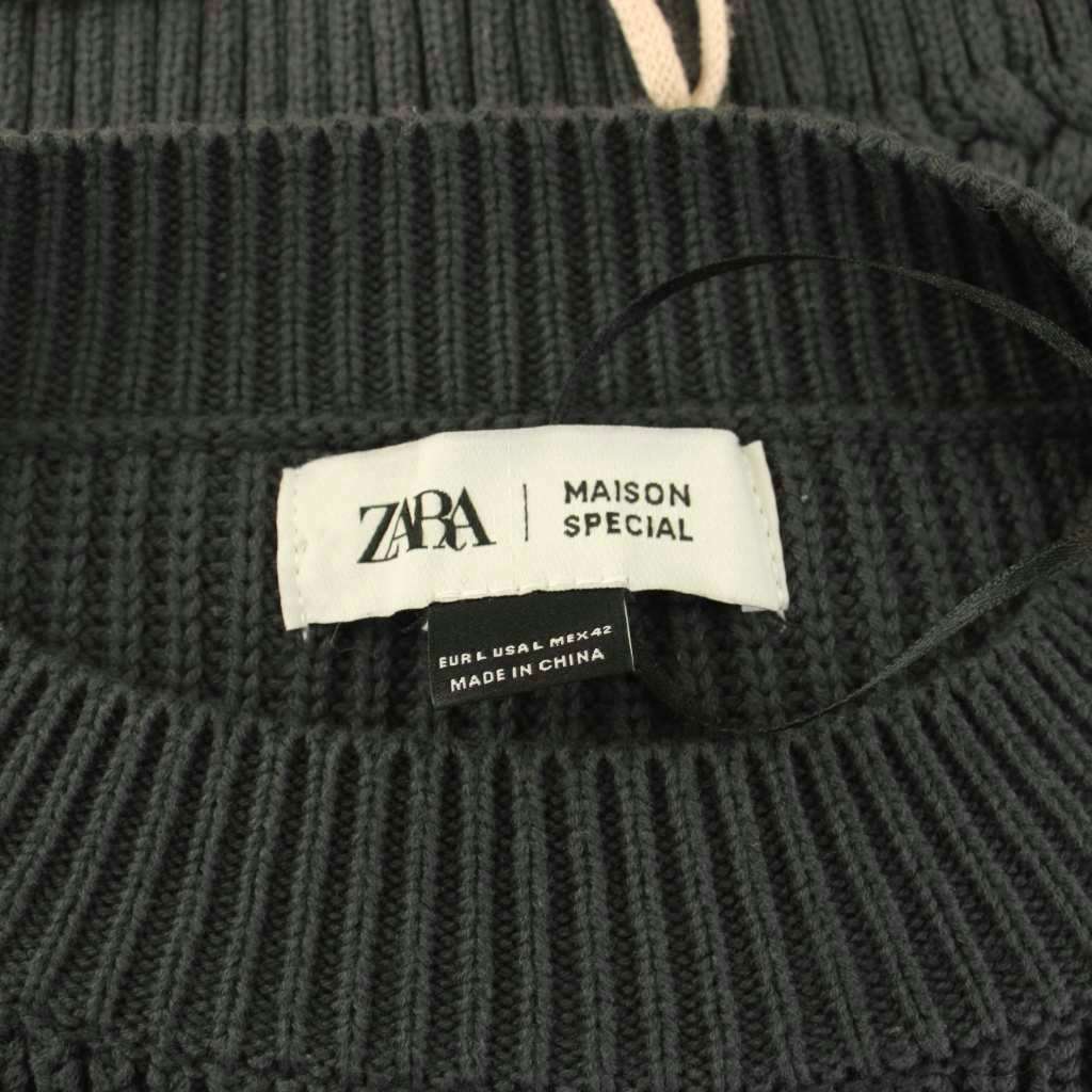 未使用品 ザラ ZARA MAISON SPECIAL コントラストステッチセーター 