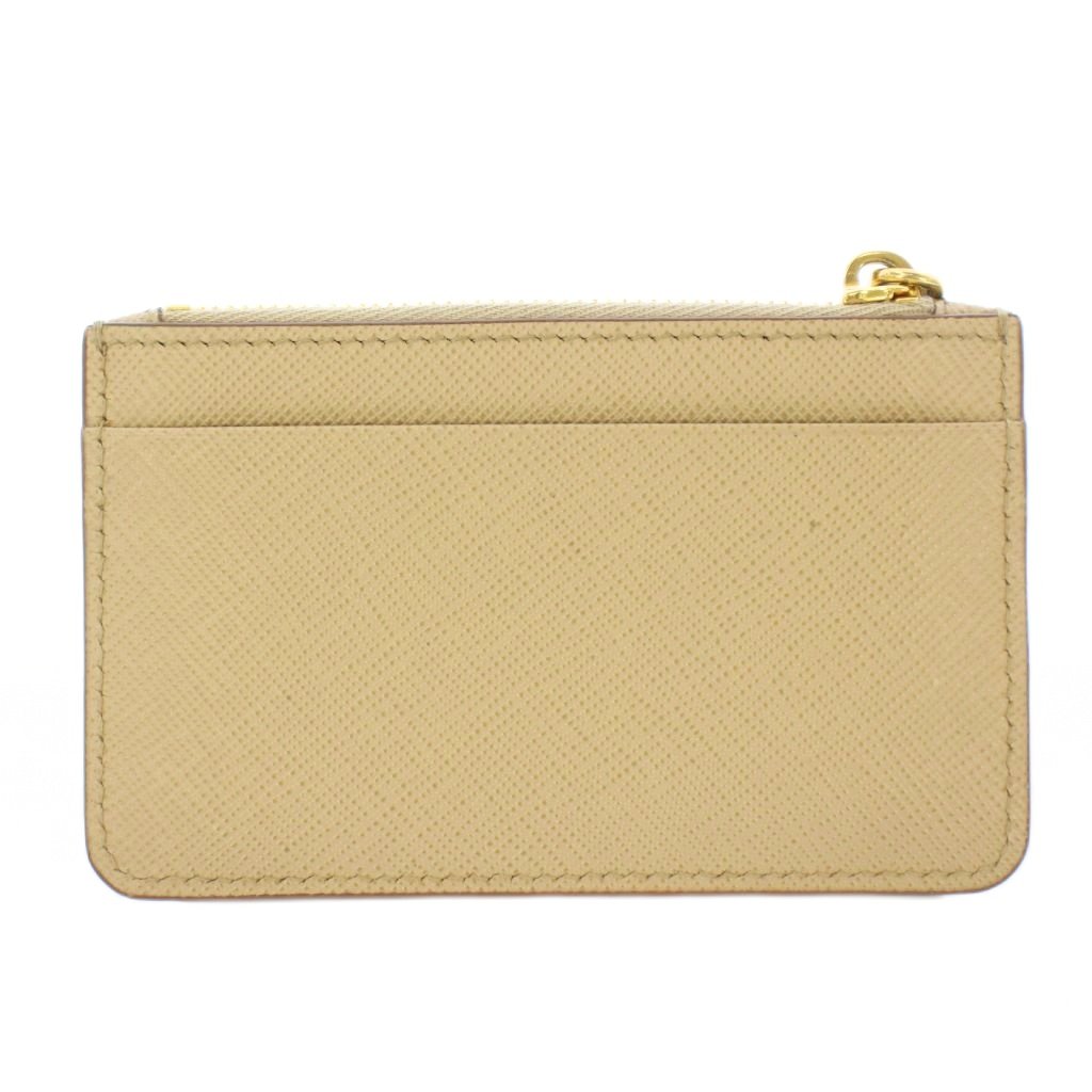 プラダ PRADA カードケース カード入れ 小銭入れ コインケース コンパクト 三角ロゴ レザー バイカラー ベージュ 水色 ライトブルー  1MC038 /BB □OH レディース 081-102509110160 | ベクトルパーク