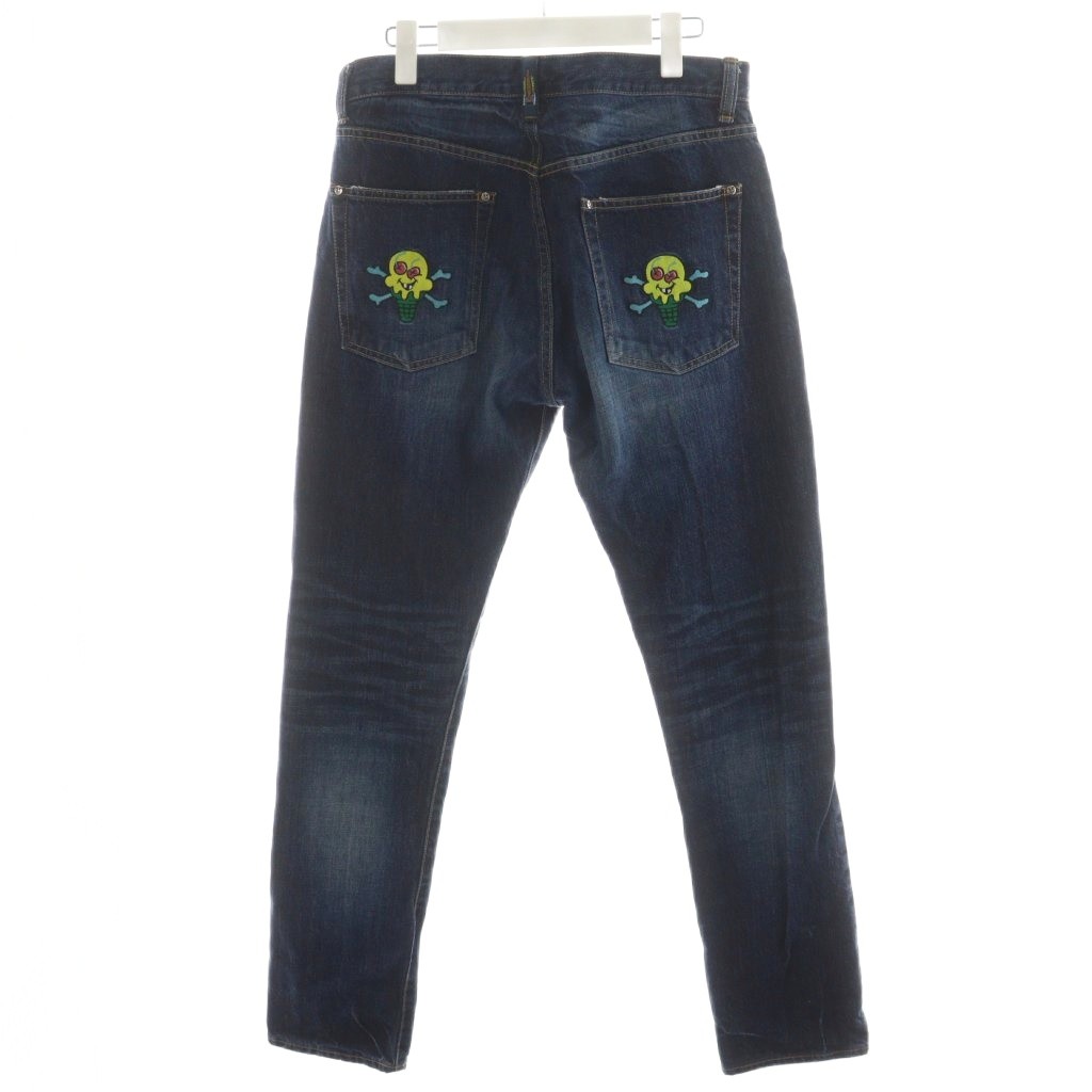 エンジェルブルー 美品 ニット 刺繍 デニムパンツ M 150 エンジェルブルー 美品 ニット 刺繍 デニムパンツ M 150