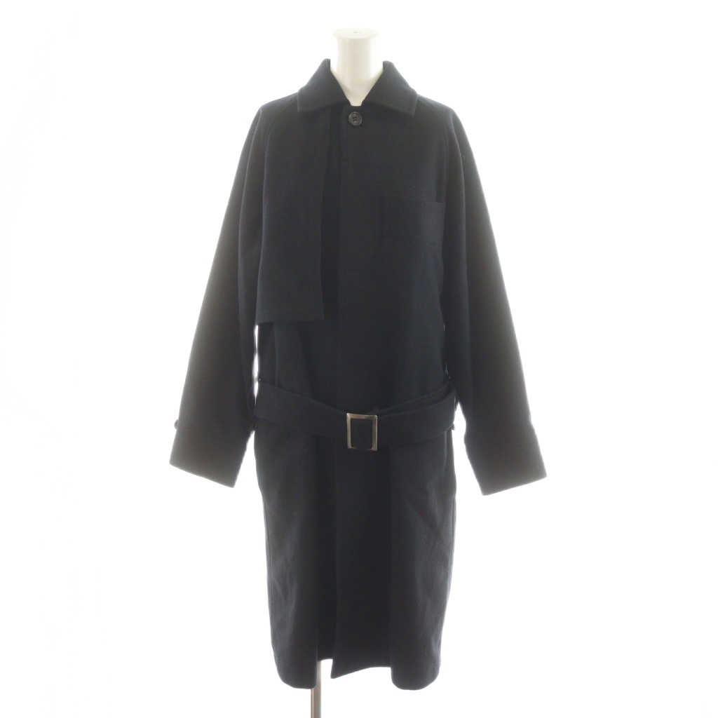 Y's Yohji Yamamoto ブラックロングコート Ys コート ダブル ブラック