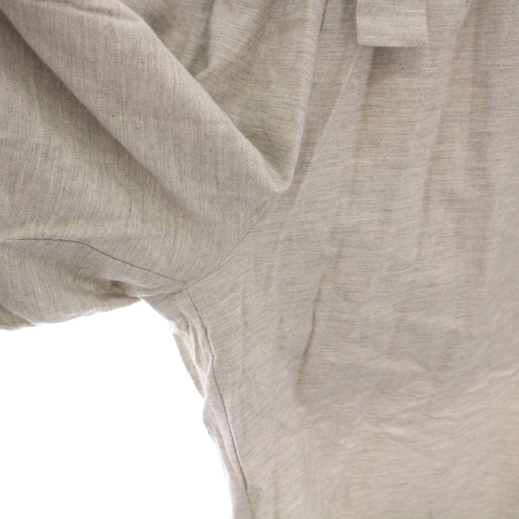 スカラー ScoLar ロング ワイドパンツ ガウチョパンツ M グレー 花柄