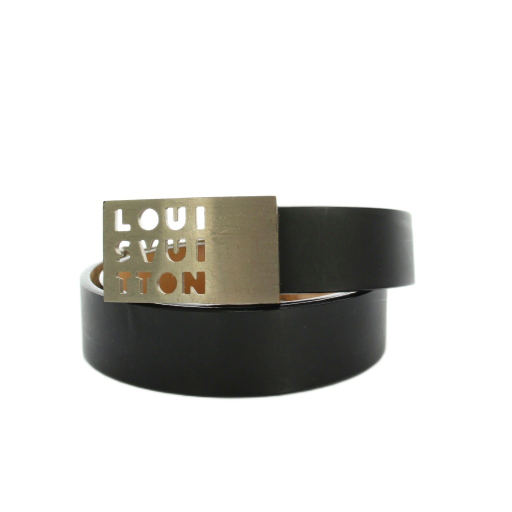 Louis Vuitton ブラックレザーベルト 85/34
