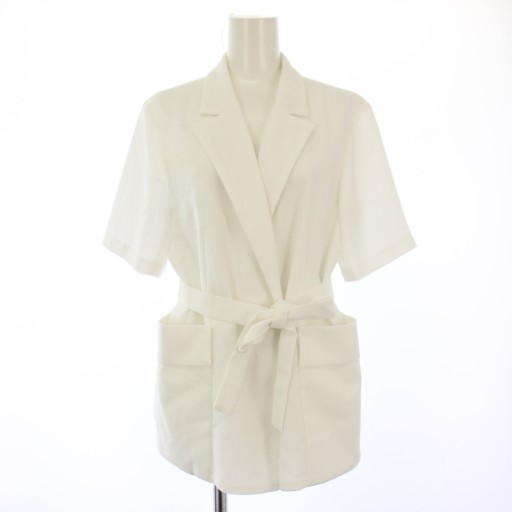 【中古】アナイ ANAYI 25SS リネンライクビエラ半袖 テーラードジャケット 36 白 10252110080 /TK レディース アナイ ANAYI 25SS リネンライクビエラ半袖 テーラードジャケット 36