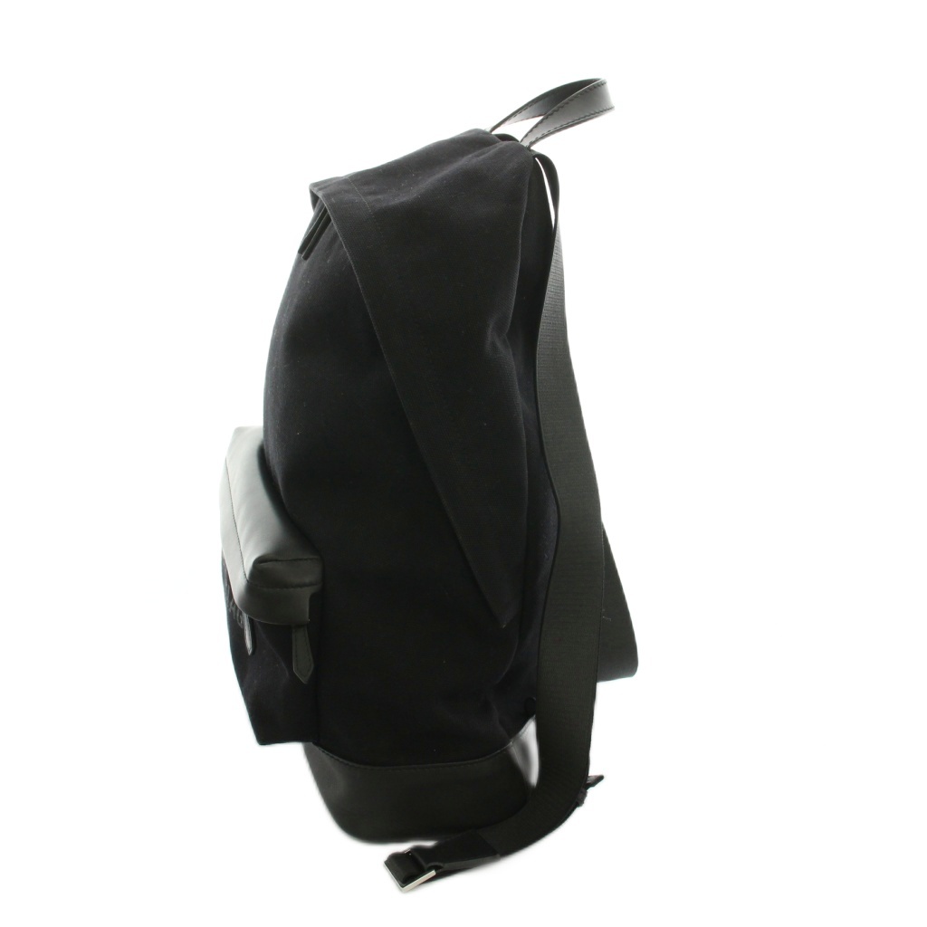 BALENCIAGAブラックリュックバレンシアガバックパックキャンバスレザー黒 バレンシアガ BALENCIAGA リュックサック レザー×キャンバス 黒