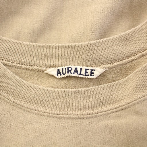 オーラリー AURALEE Tシャツ ロンT 長袖 クルーネック ストレッチ 裏