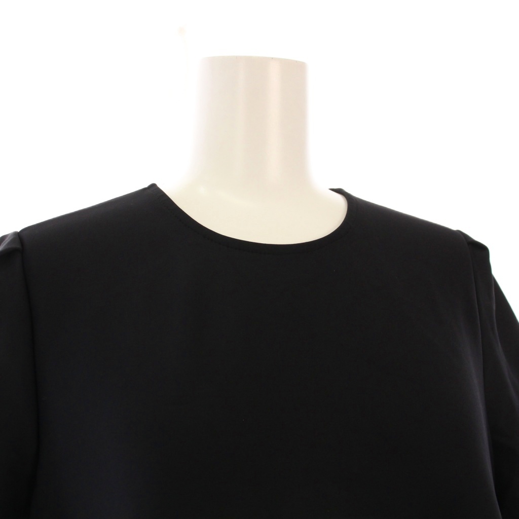 ルネ Rene 24年製 リラテックワンピース 半袖 ロング レース切替 34 黒  