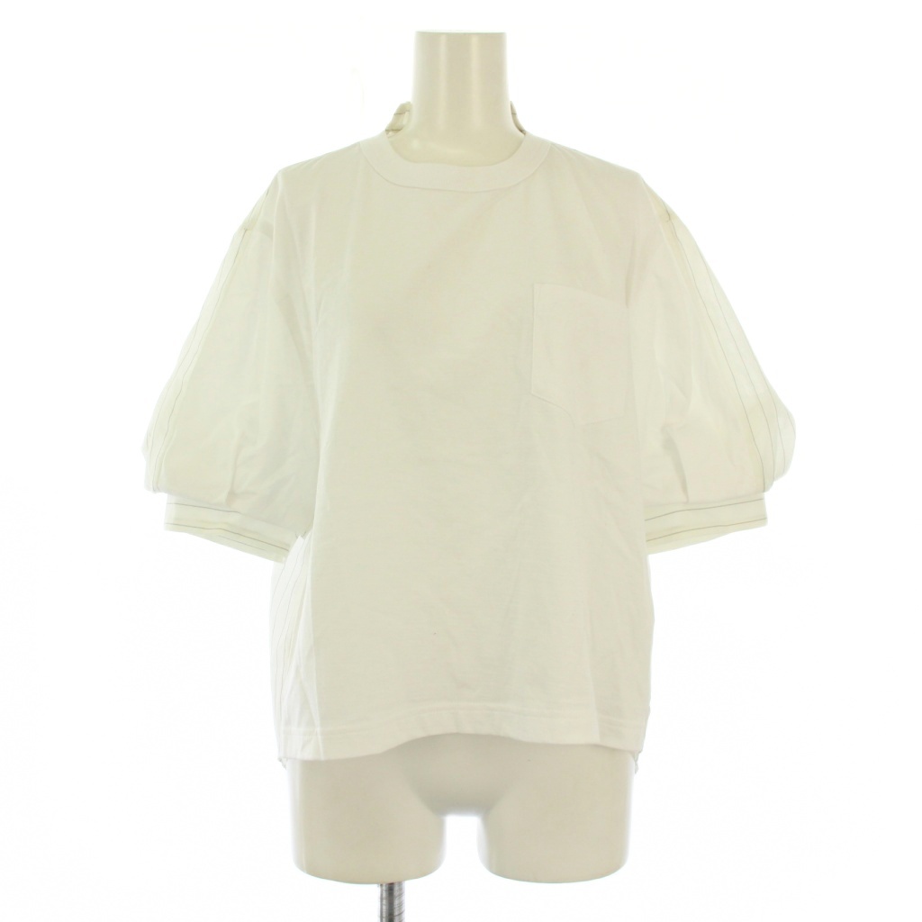 未使用品 サカイ sacai 25SS Tシャツ カットソー 半袖 パフスリーブ 