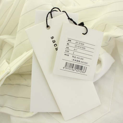 未使用品】Sacai (サカイ) 半袖Tシャツ カットソー 25-07805 【公式通販】