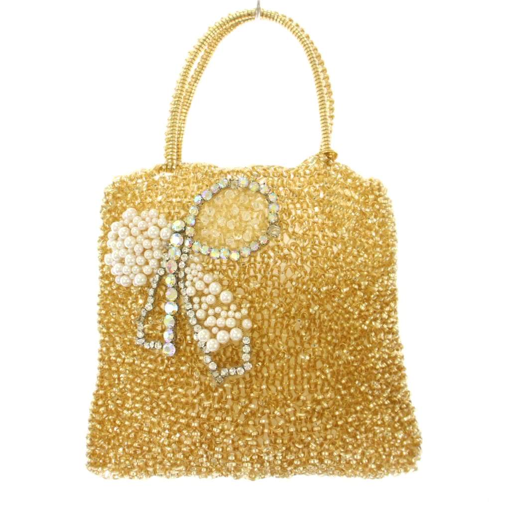 チャーム付ANTEPRIMAアンテプリマ ワイヤーバッグ ゴールド 保存袋付