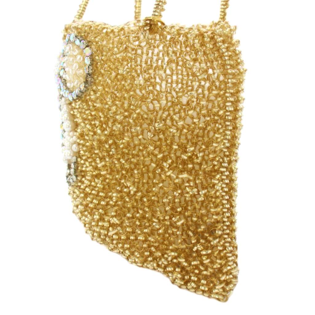 アンテプリマ ワイヤーバッグ ゴールド リボンモチーフ ビジュー