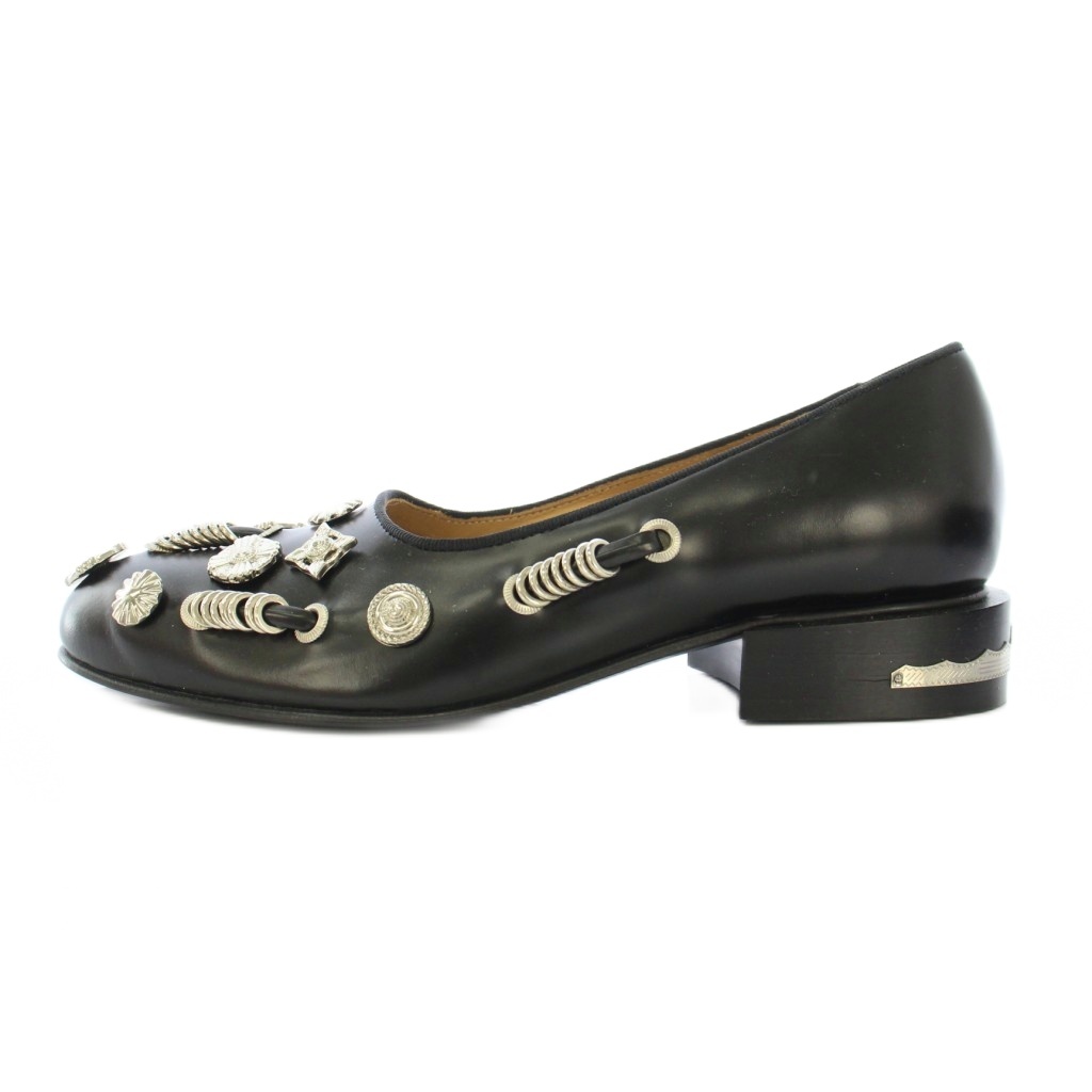トーガ プルラ TOGA PULLA BLACK POLID ブラックポリッド パンプス