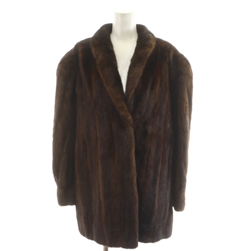 Mario Valentino マリオ ヴァレンチノ ダークミンク 毛皮 コート