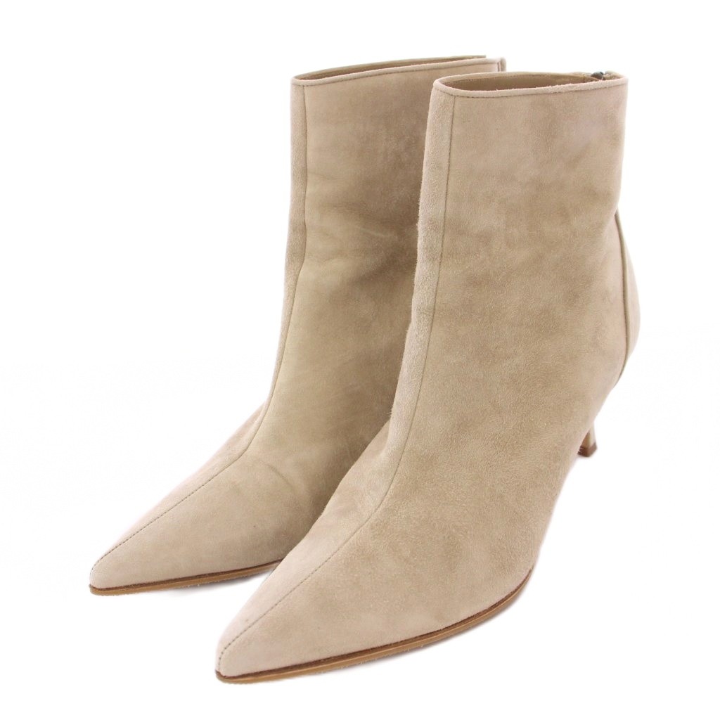 ね*こ様 MANOLO BLAHNIK ショートブーツ MANOLO BLAHNIK Ofaralo leather ankle boots | NET-A-PORTER