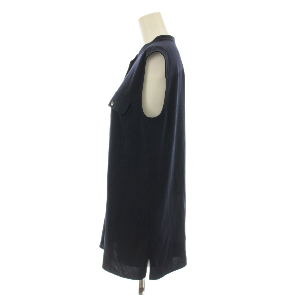 セオリー Theory 23SS POWDER CREPE SL MLT SHIRT スリーブレス 