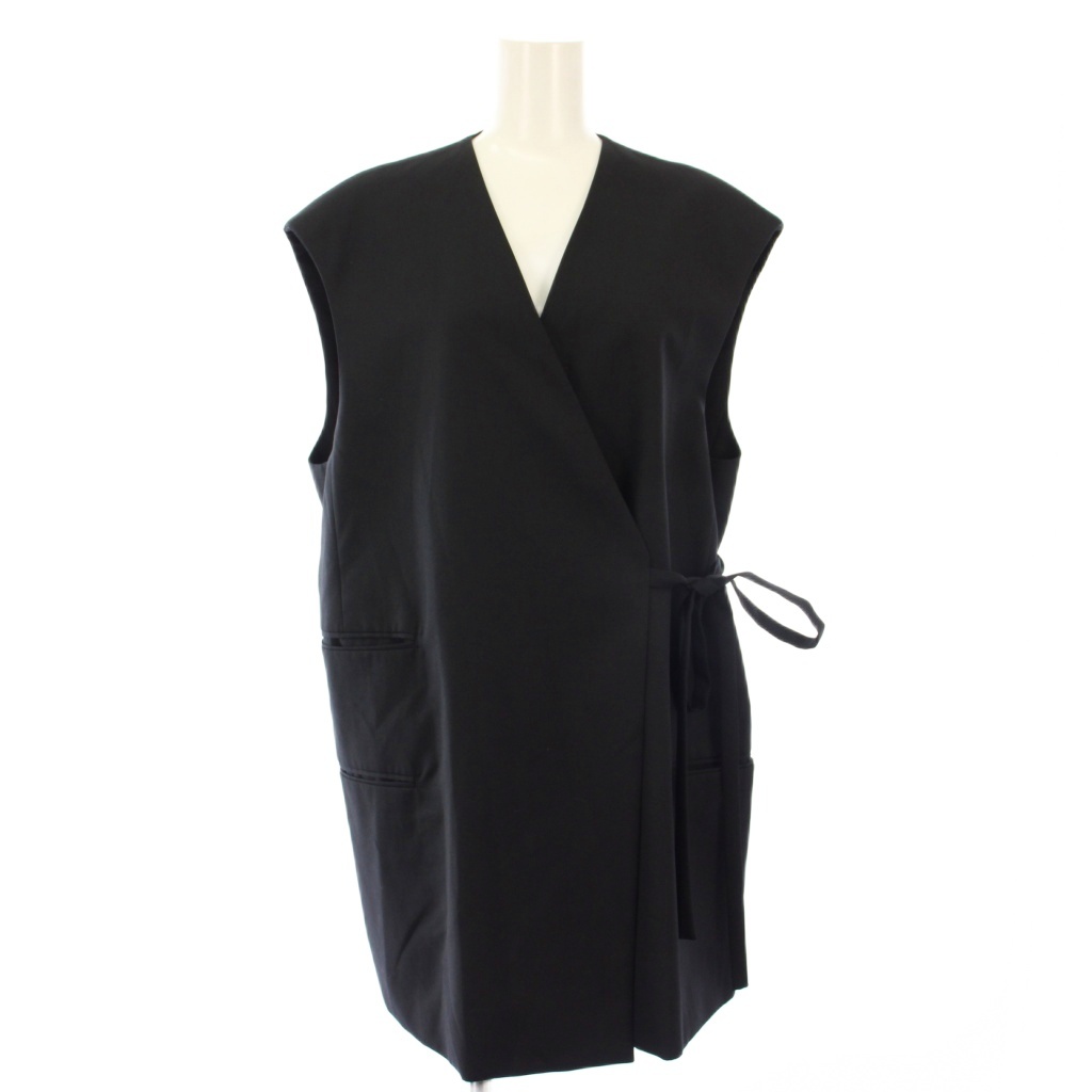 【中古】チノ CINOH SUMMER WOOL GILLET ベスト ジレ 38 黒 23SVE002 /TK レディース チノ CINOH SUMMER WOOL GILLET ベスト ジレ 38 黒 23SVE002 /TK