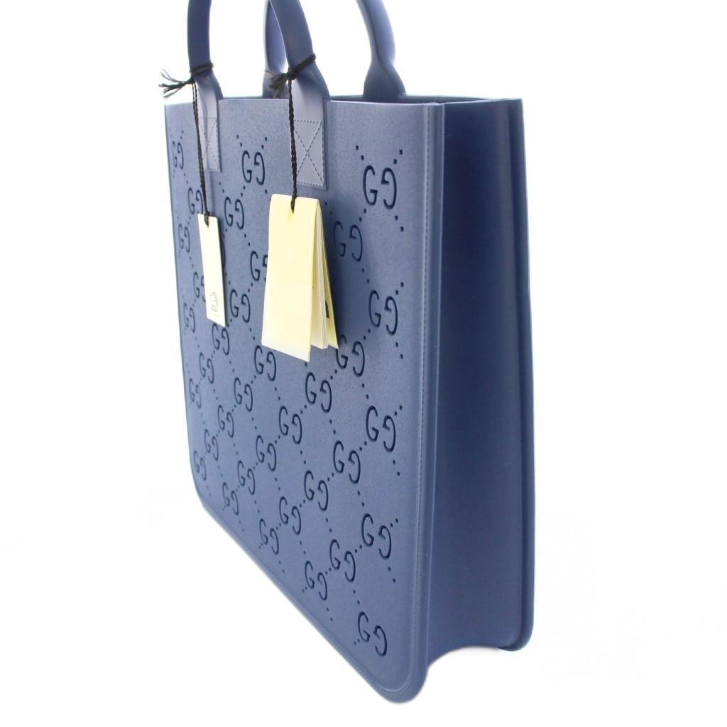 新品】GUCCI グッチ ラバートート ネイビー 【公式通販】