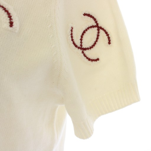 シャネル CHANEL UNIFORM 24SS ココマーク ニット セーター 半袖 刺繍
