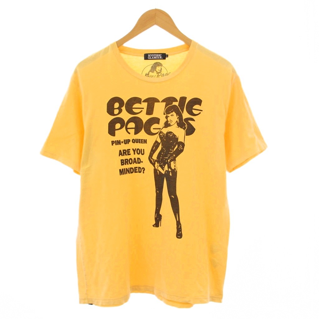 HYSTERIC GLAMOUR イエロープリントTシャツ