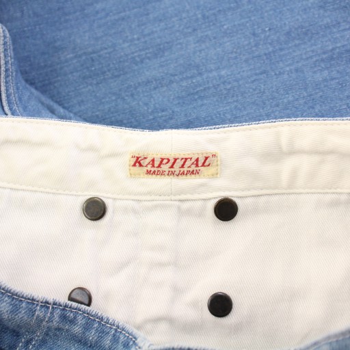 キャピタル kapital デニム パンツ ジーンズ ストレート ボタンフライ 