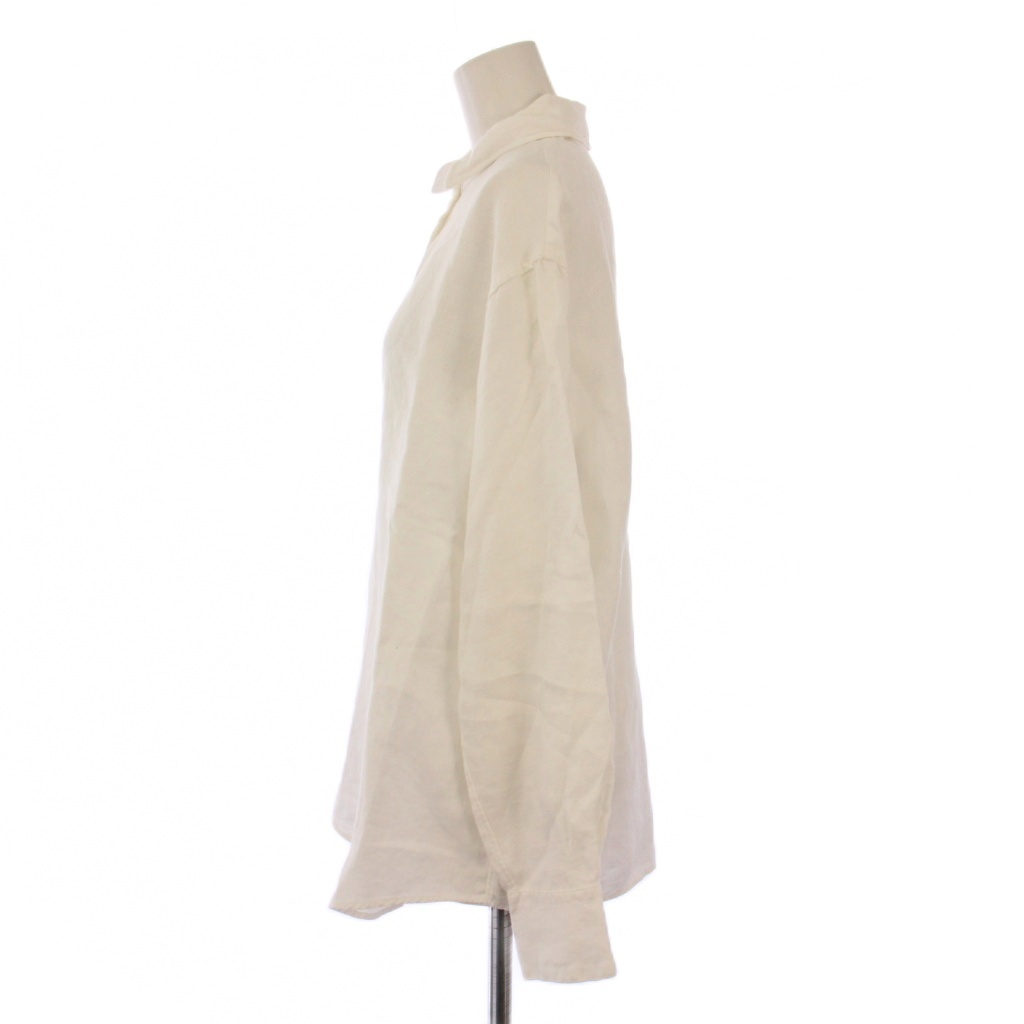 美品 ミューズドゥドゥーズィエムクラス OGLINENシャツ 襟ワイヤー 麻