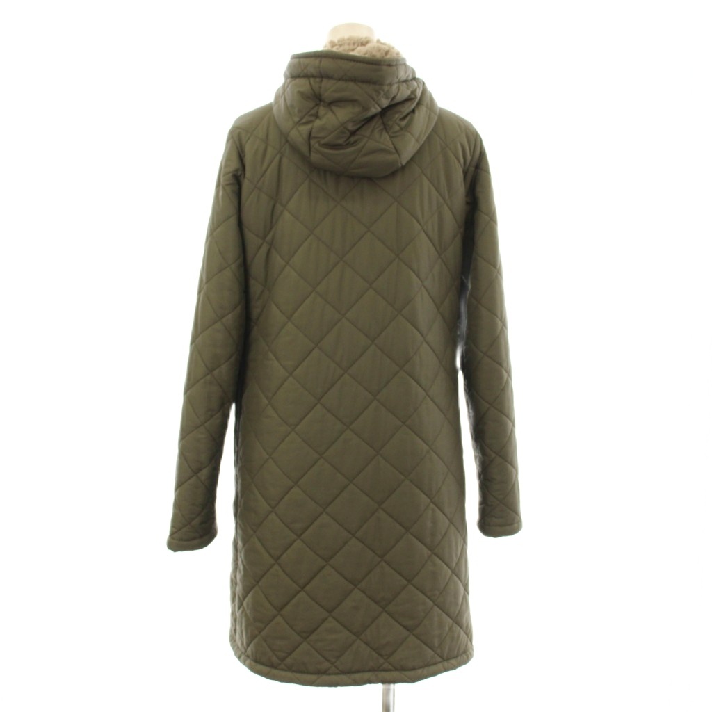 マッキントッシュ MACKINTOSH キルティングコート 中綿 フード ロング 裏ボア 34 カーキ QA /KU レディース