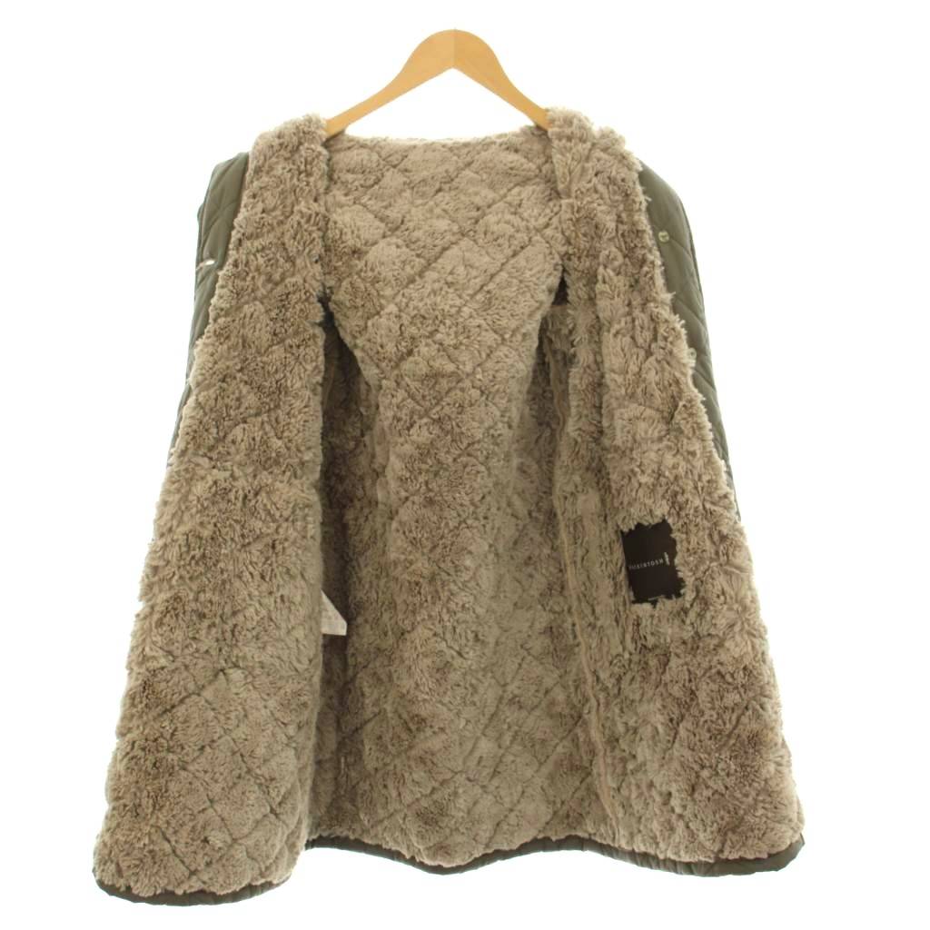 マッキントッシュ MACKINTOSH キルティングコート 中綿 フード ロング 裏ボア 34 カーキ QA /KU レディース