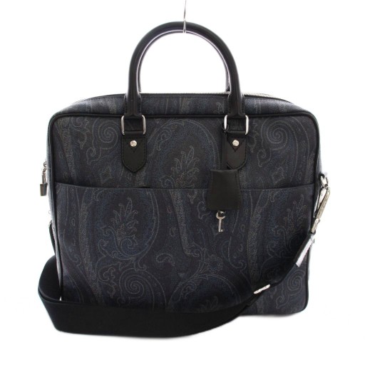 ETRO エトロ ビジネスバッグ ブリーフケース 2Way ペイズリー柄 メンズ