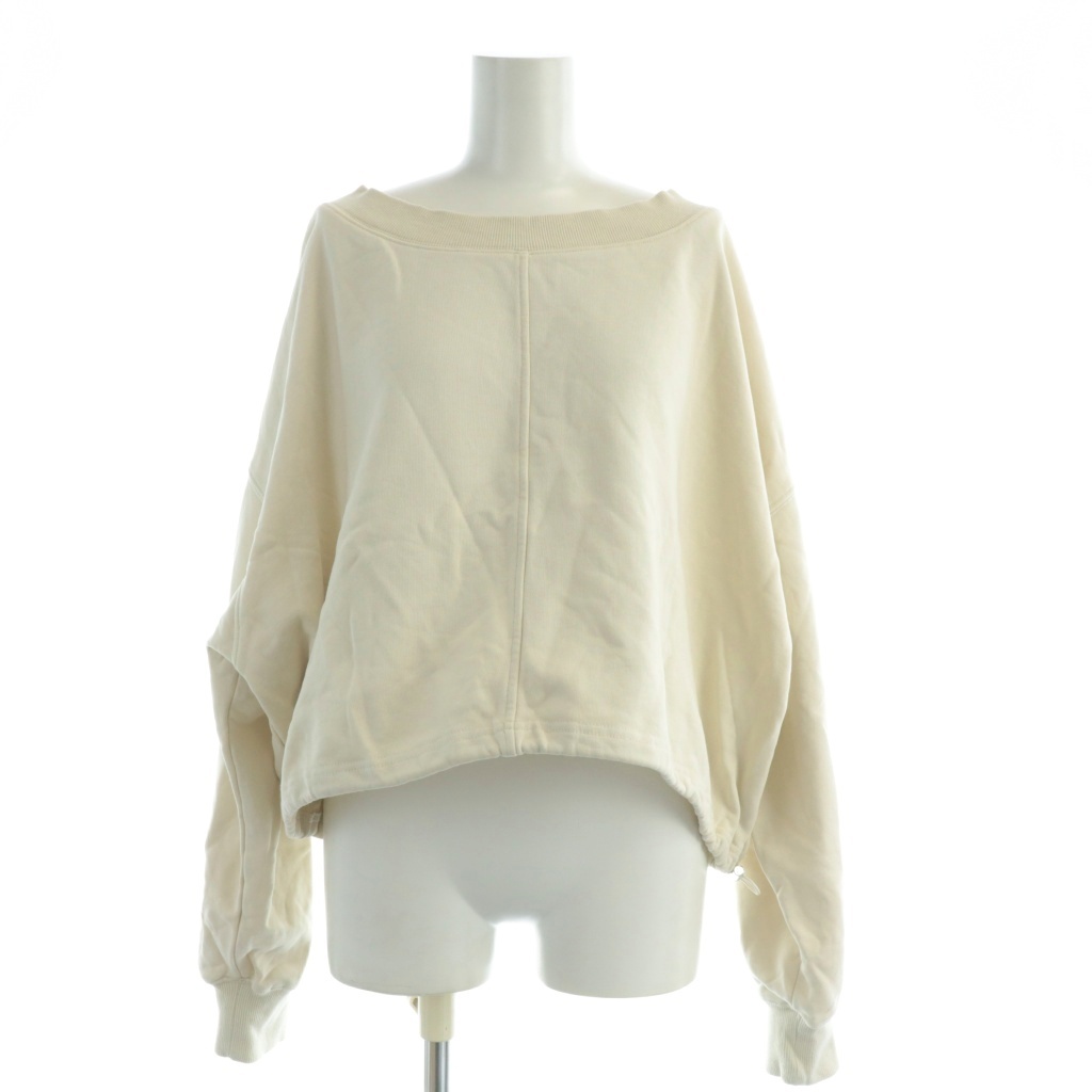 カプリシュレマージュ ドロストボートネックスウェット オフホワイト