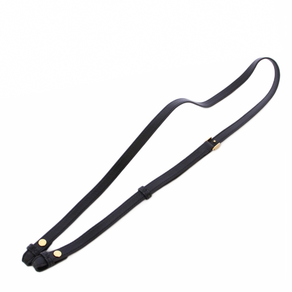 フェンディ FENDI ショルダーストラップ レザー ロゴ 黒 ブラック /BB